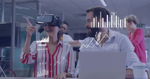 Collaborating in vr and interacting with ar data visualizations in modern office
