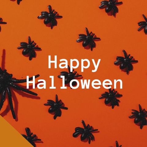 happy halloween message with spooky decorations - Download Free Stock Templates Pikwizard.com