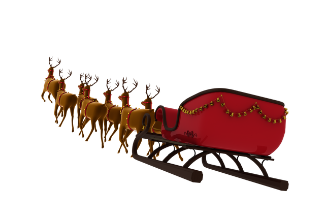 Transparent Reindeer Pulling Sleigh Full of Gifts During Christmas Festivities - Download Free Stock Videos Pikwizard.com