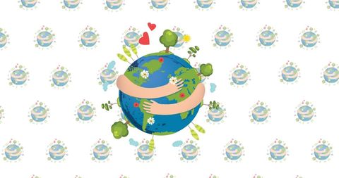Earth embraced: graphics celebrating global sustainability