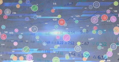 Digital Icons and Financial Data Analytics - Download Free Stock Images Pikwizard.com