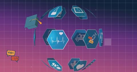 Digital Learning Meets Global Healthcare System Concept
