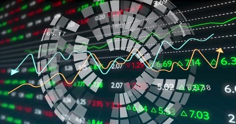 Dynamic Financial Data Display with Interactive Graphs and Charts - Download Free Stock Images Pikwizard.com