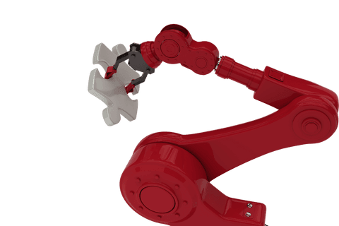 Transparent Red Robotic Arm Holding White Puzzle Piece - Download Free Stock Videos Pikwizard.com