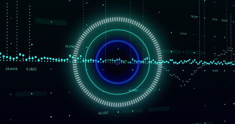 Futuristic Financial Data Visualization with Circular Graph - Download Free Stock Images Pikwizard.com