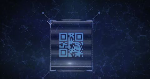 Digital QR Code Over Network Connections Symbolizing Global Technology - Download Free Stock Images Pikwizard.com