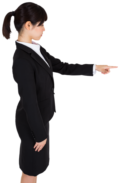 Businesswoman Pointing Forward Isolated on Transparent Background - Download Free Stock Videos Pikwizard.com