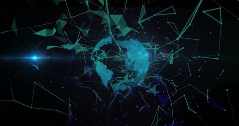 Global Digital Network Connections Over Earth Concept - Download Free Stock Images Pikwizard.com