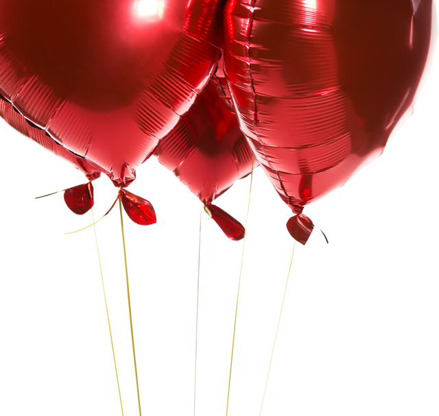 Close-up of Transparent Red Heart Shape Balloons - Download Free Stock Videos Pikwizard.com