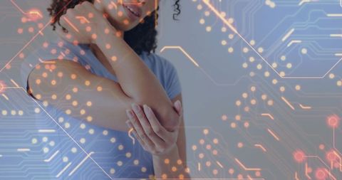 Hybrid Technology and Healthcare Impact Conceptual Image