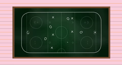 Digital Ice Hockey Tactics Board Animation