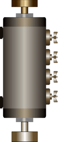 metallic vessel with valves on transparent background - Download Free Stock Videos Pikwizard.com