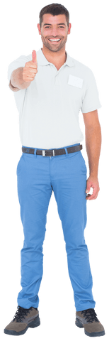 Transparent Happy Man Giving Thumbs Up Full Length - Download Free Stock Videos Pikwizard.com