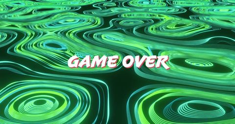 Game Over Text with Digital Light Trails Background - Download Free Stock Images Pikwizard.com