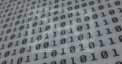 Digital Email Icon in Binary Code Environment - Download Free Stock Images Pikwizard.com