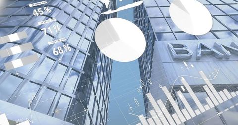 Data Analytics and Skyscrapers Symbolizing Modern Business