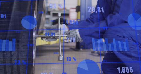 Data Analytics Blending with Garage Work: Mechanic and Finance Overlays - Download Free Stock Images Pikwizard.com