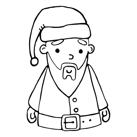 Festive santa claus illustration transparent background