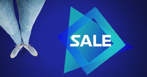 Denim day sale promotion with modern design elements