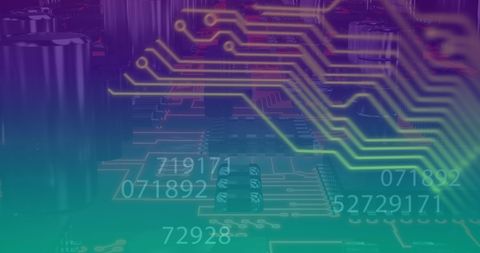 Digital Circuitry and Data Flow Network - Download Free Stock Images Pikwizard.com