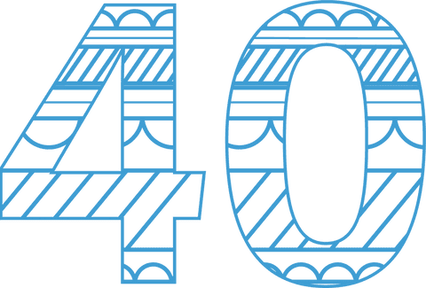 Decorative Blue Number 40 with Transparent Pattern for Celebrations - Download Free Stock Videos Pikwizard.com