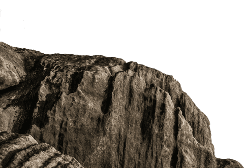 Isolated Rock Formation on Transparent Background for Nature and Design