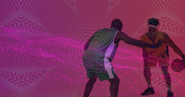 Futuristic Basketball Duel with Digital Technology - Download Free Stock Images Pikwizard.com