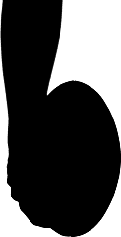 Transparent Silhouette of Rugby Player Holding Ball Ready for Action