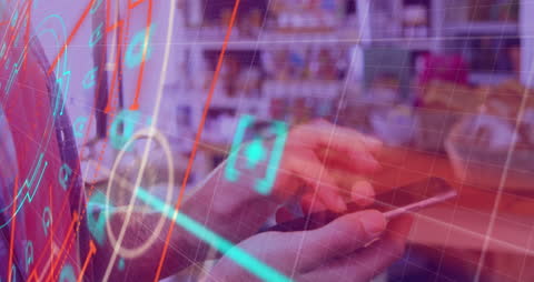 Digital Analytics Concept with Futuristic Overlay