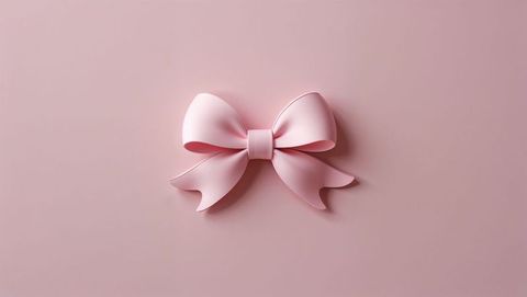 Elegant Pink Ribbon Bow on Soft Pastel Background