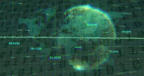 Data-driven Global Networking with Spinning Planet and Binary Codes - Download Free Stock Images Pikwizard.com