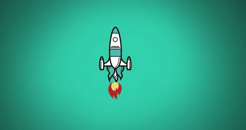 Rocket Launch Icon Depicting Innovation and Progress