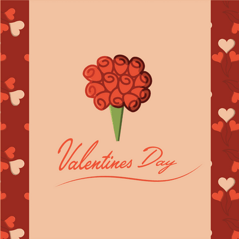 valentine's day rose bouquet text transparent background illustration - Download Free Stock Videos Pikwizard.com