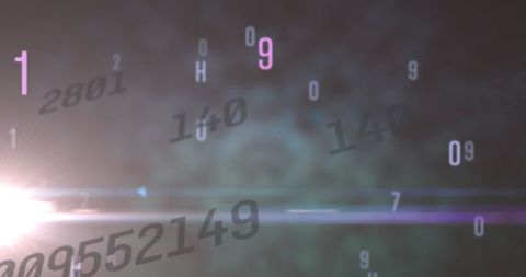 Digital Abstract with Floating Numbers and Letters - Download Free Stock Images Pikwizard.com