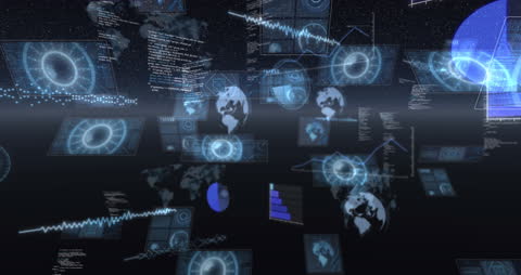 Futuristic Data Interface with Holographic Business Analytics