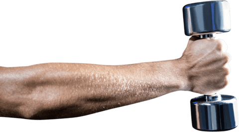 strong arm lifting shiny metal dumbbell on transparent background - Download Free Stock Videos Pikwizard.com