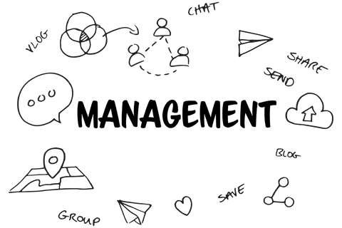 transparent digital illustration of management icons - Download Free Stock Videos Pikwizard.com