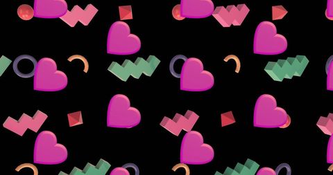 Colorful Abstract Geometric Pattern on Black Background - Download Free Stock Images Pikwizard.com