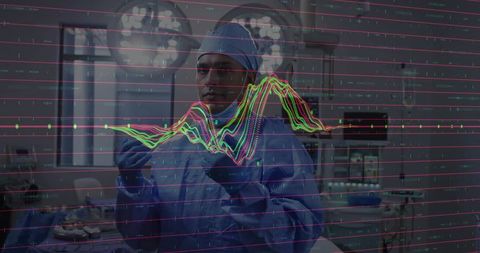 Surgeon Using Advanced Technology in an Operating Room