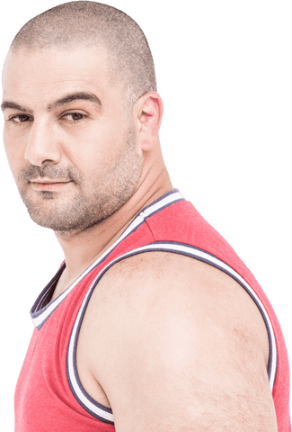 Caucasian Basketball Player in Red Attire on Transparent Background