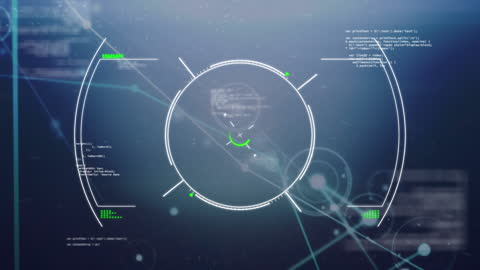 Digital Data Interface and Code Visualization Animated Background
