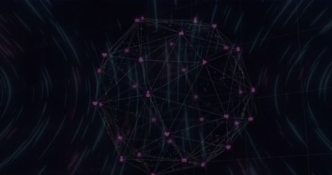 Digital Network Connections Graphic with Icons - Download Free Stock Images Pikwizard.com
