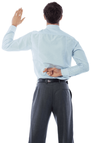 Businessman with Fingers Crossed Behind Back in Transparent View - Download Free Stock Videos Pikwizard.com