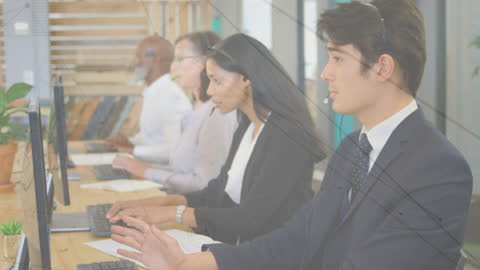 Diverse Business Team Engaged in Digital Networking