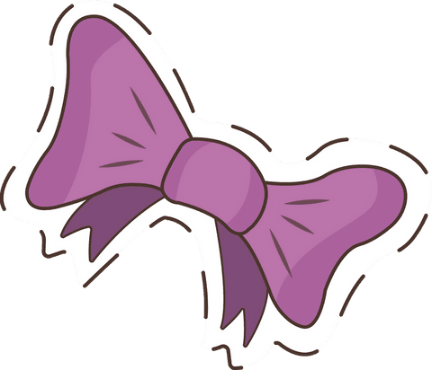 cartoon purple bow on transparent background illustration - Download Free Stock Videos Pikwizard.com