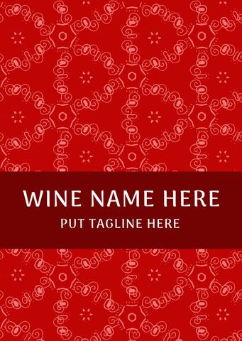 festive red wine label design with snowflake patterns - Download Free Stock Templates Pikwizard.com