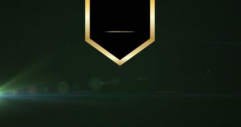 Black dark background with emblem in gold details