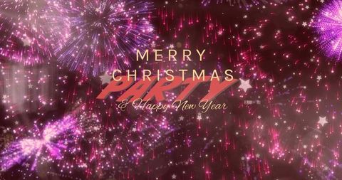 Festive Fireworks Celebrating Christmas and New Year with Vivid Spectacle