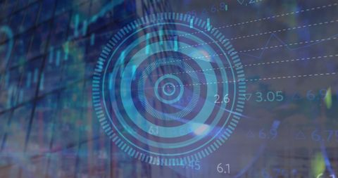 Digital Interface with Data Processing Overlays on Cityscape - Download Free Stock Images Pikwizard.com