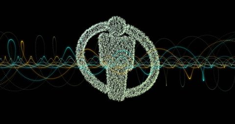 Innovative Media and DNA Strands on Tech Background